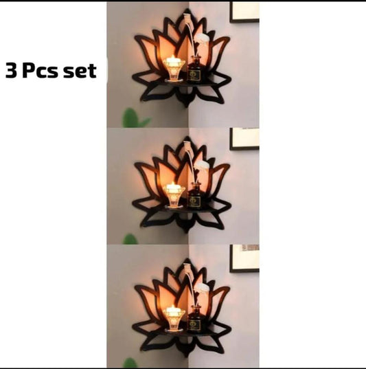 3 Pcs Lotus Shaped Wall Shelf