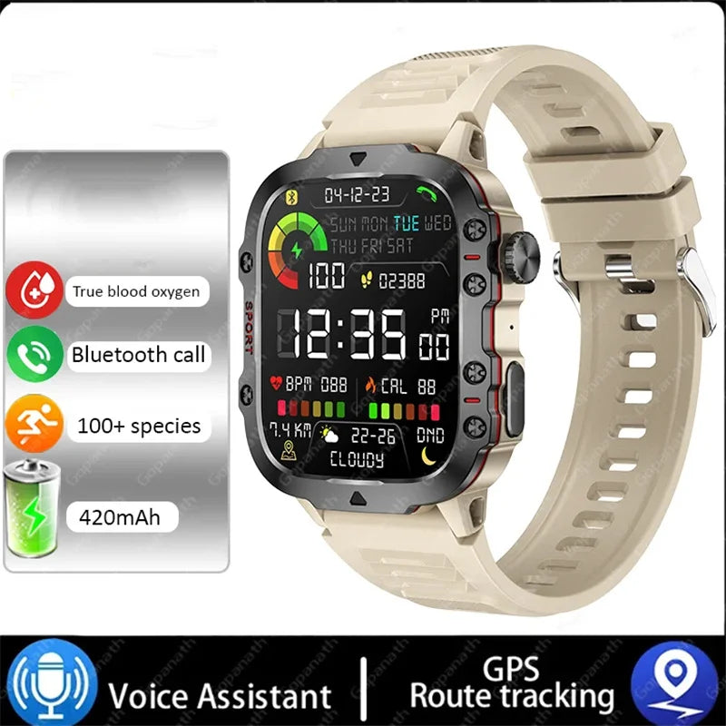 Smart Watch Sports Outdoor Bluetooth Call Triple Anti Heart Rate Blood Oxygen Encoder 2025 Android Waterproof SmartWatch