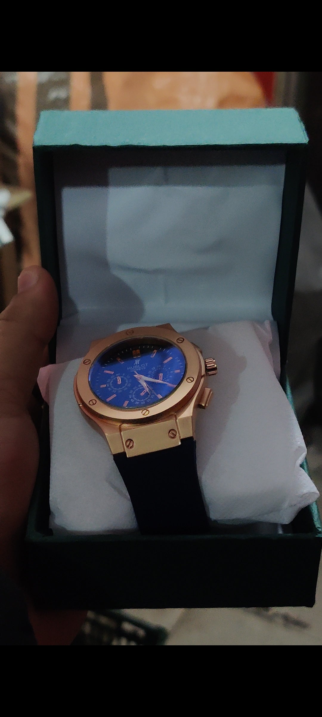 Hublot Men's Blue Strap Unique Fashionable Watch