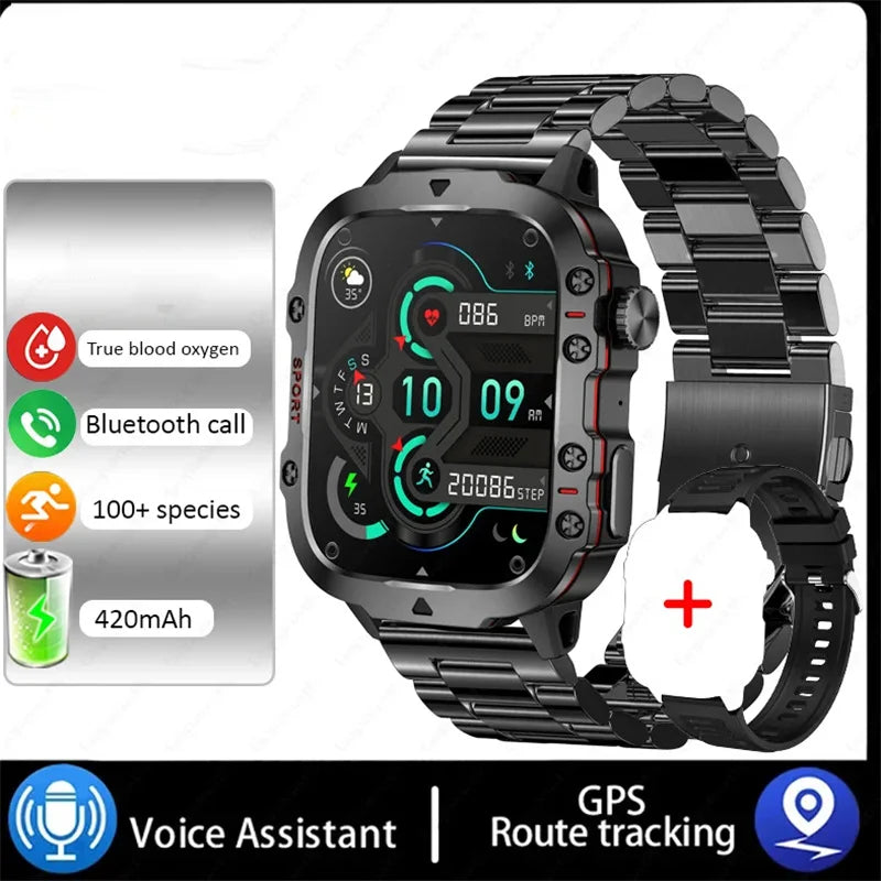 Smart Watch Sports Outdoor Bluetooth Call Triple Anti Heart Rate Blood Oxygen Encoder 2025 Android Waterproof SmartWatch